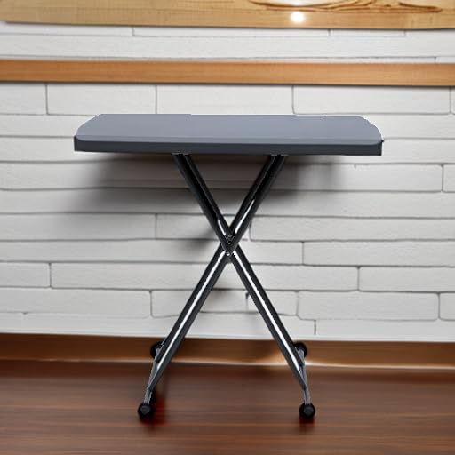 Portable Folding Table with Cross Metal Frame | 30" Wide Top | Lightweight & Sturdy | Ideal for Home, Office, and Outdoor Use