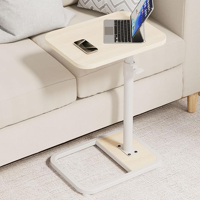 360° Swivel End Table – Compact Folding Side Table for Sofa, Bedside, or Small Spaces (15.7" × 11.8" × 31")