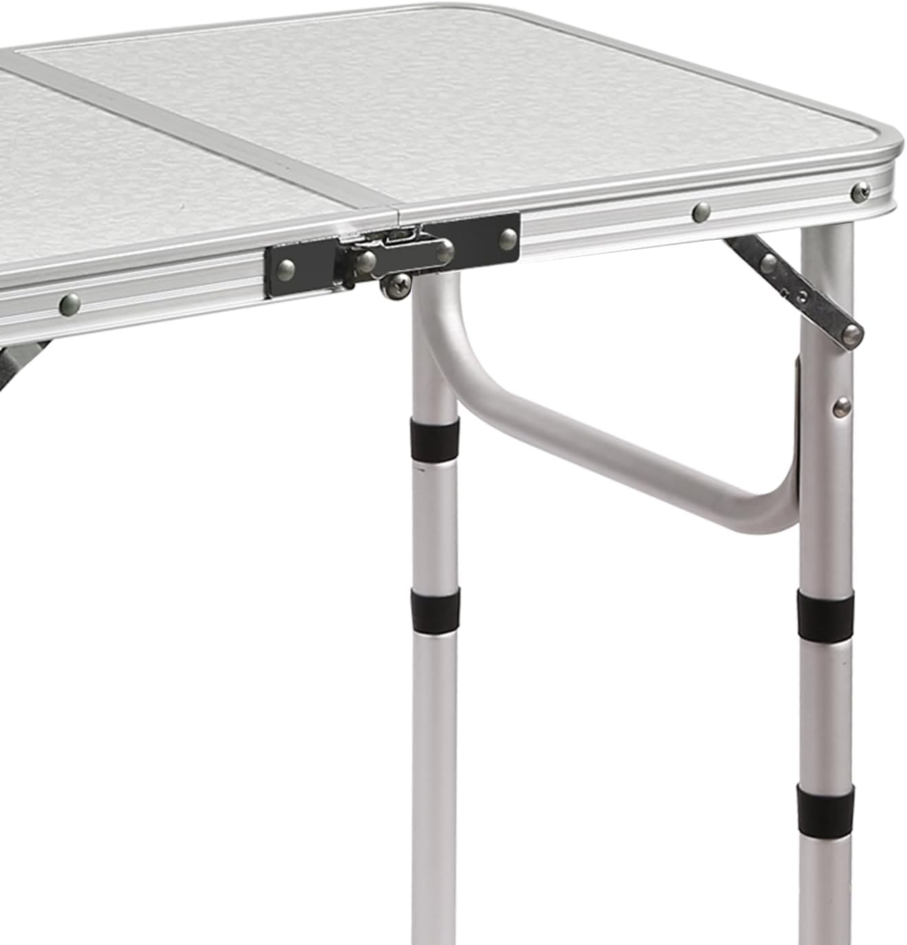 Portable Folding Table｜Lightweight Aluminum Camping Table｜3 Adjustable Heights｜Compact Travel Picnic Desk