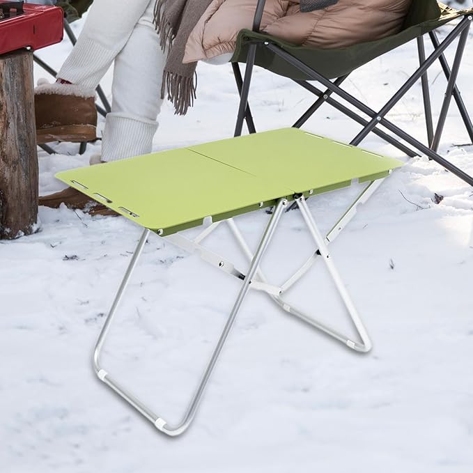 Portable Folding Outdoor Table – Lightweight Aluminum Frame Small Desk for Camping, Picnic, Balcony