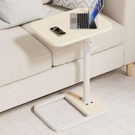 360° Swivel End Table – Compact Folding Side Table for Sofa, Bedside, or Small Spaces (15.7" × 11.8" × 31")