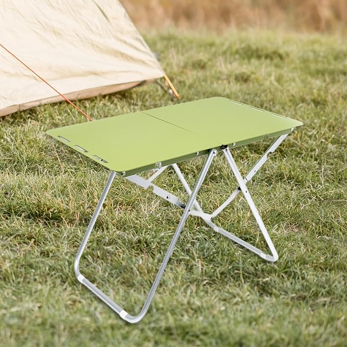 Portable Folding Outdoor Table – Lightweight Aluminum Frame Small Desk for Camping, Picnic, Balcony